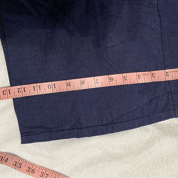 NWT Banana Republic Hamptons Dark Denim Blue Shimmer Shorts 3 1/2" - Picture 6 of 8